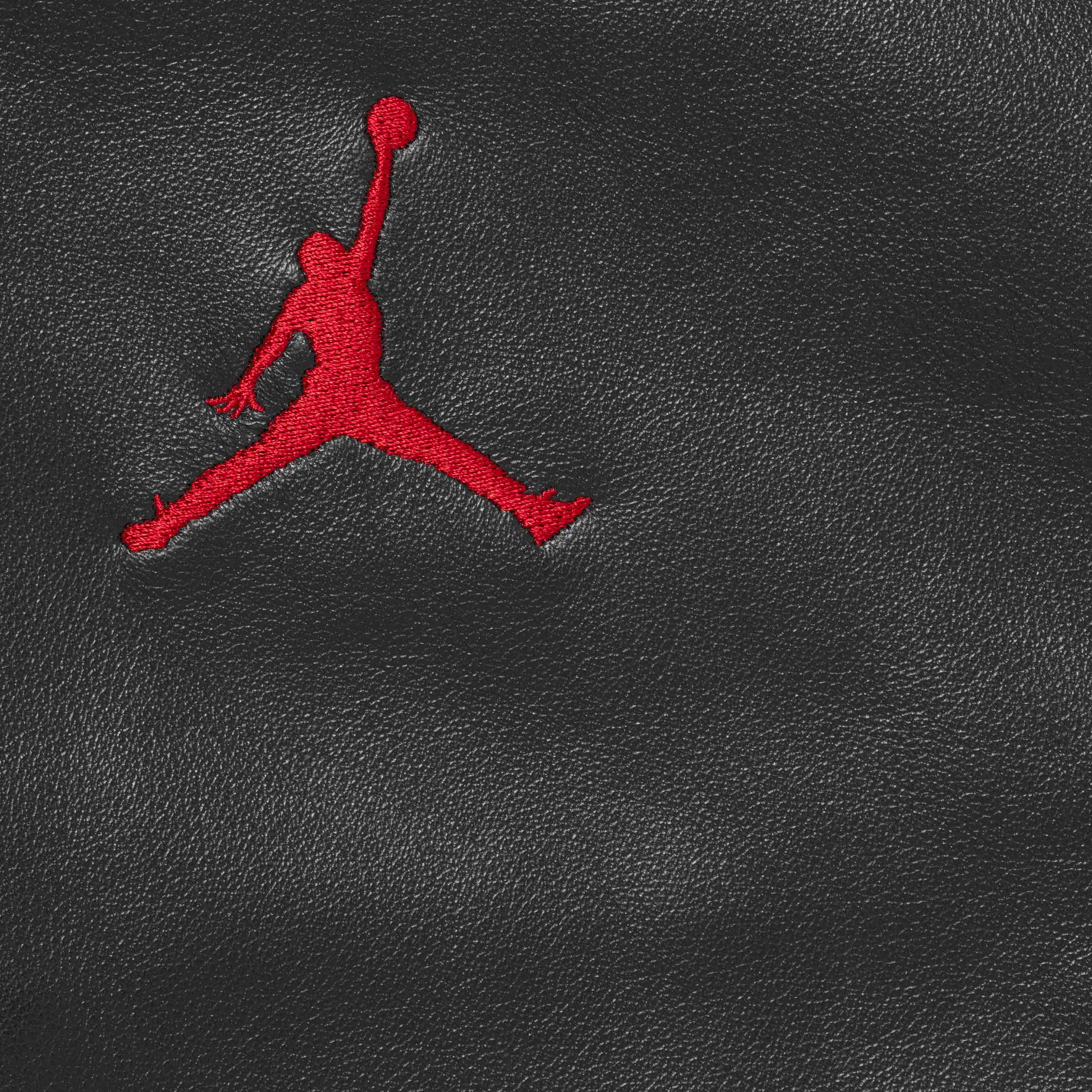 Supreme®/Jordan® Hooded Leather Jacket view 16